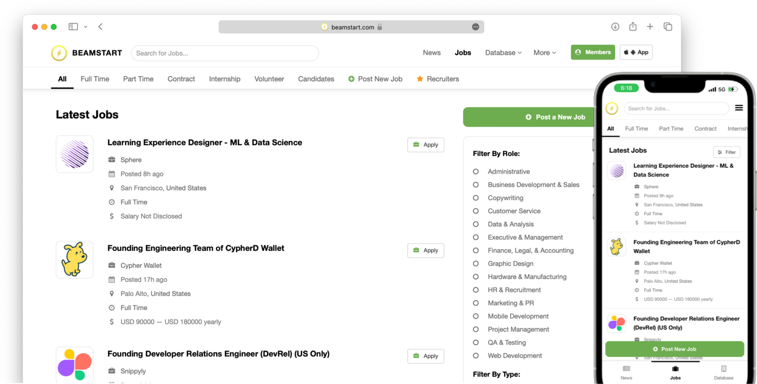 BEAMSTART Free Job Posting for Unlimited Companies